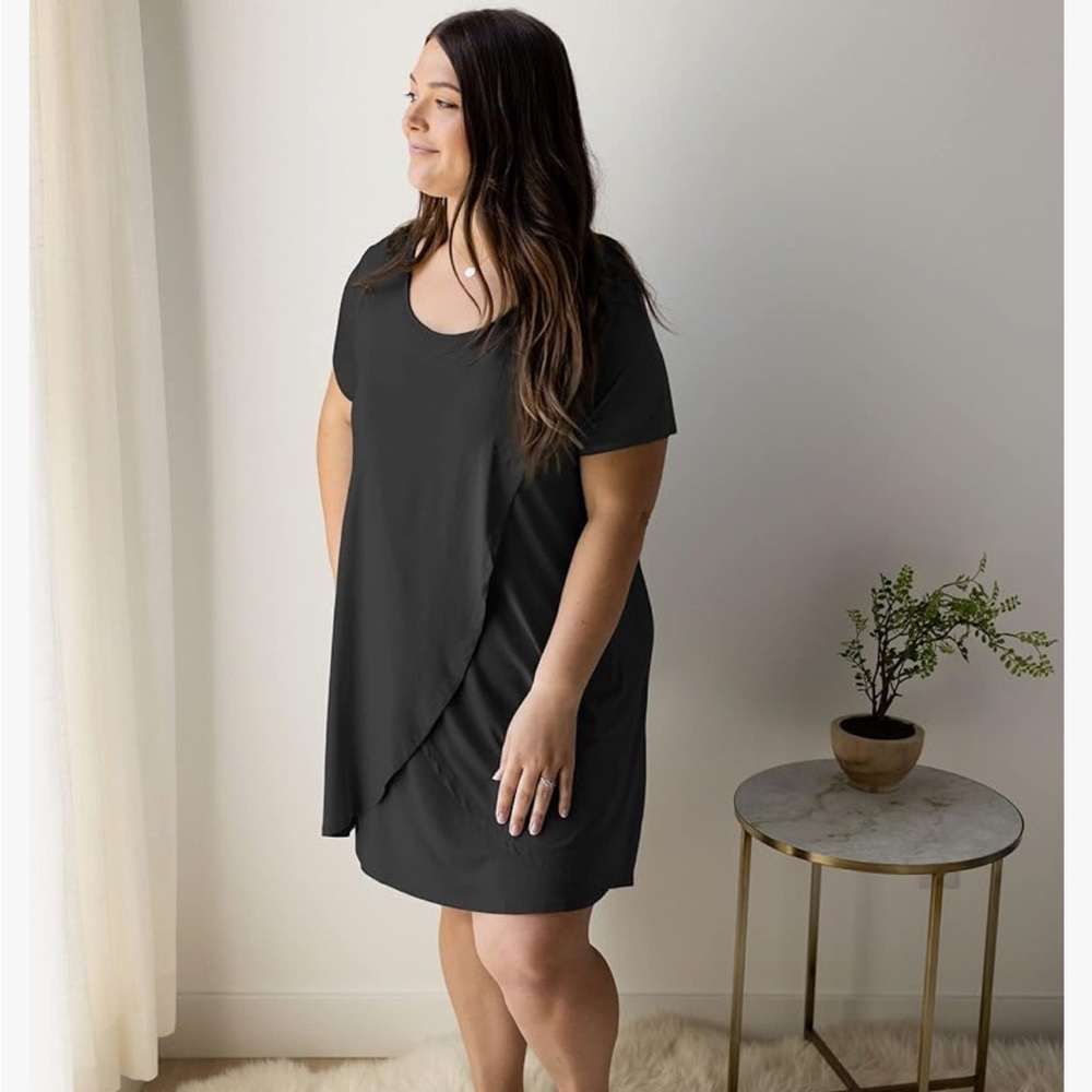 Kindred Bravely Tulip Hem Maternity & Nursing Nightgown Breastfeeding Nightgown - Picture 4 of 12